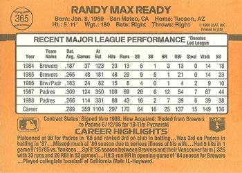 Randy Ready  baseball card collectible - Main Image 2