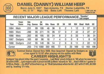 Danny Heep  baseball card collectible - Main Image 2