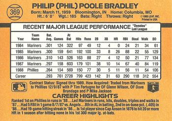 Phil Bradley  baseball card collectible - Main Image 2