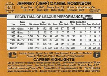Jeff Robinson  baseball card collectible - Main Image 2