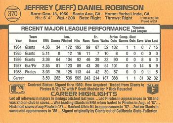 Jeff Robinson  baseball card collectible - Main Image 2