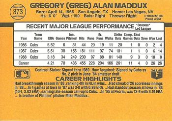 Greg Maddux  baseball card collectible - Main Image 2