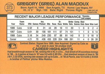 Greg Maddux  baseball card collectible - Main Image 2