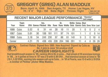 Greg Maddux  baseball card collectible - Main Image 2