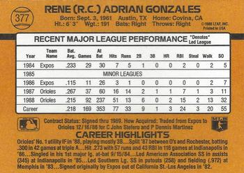 R.C. Gonzales  baseball card collectible - Main Image 2