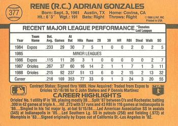 R.C. Gonzales  baseball card collectible - Main Image 2
