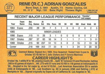 R.C. Gonzales  baseball card collectible - Main Image 2
