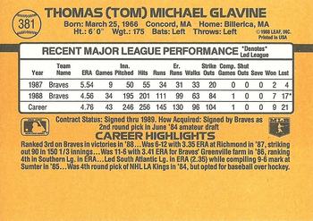 Tom Glavine  baseball card collectible - Main Image 2