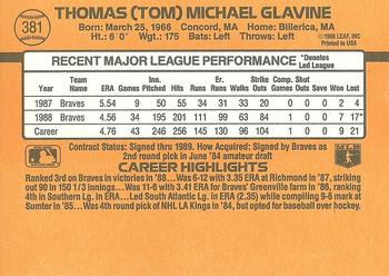 Tom Glavine  baseball card collectible - Main Image 2