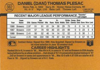 Dan Plesac  baseball card collectible - Main Image 2