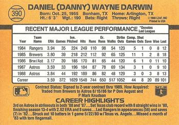 Danny Darwin  baseball card collectible - Main Image 2