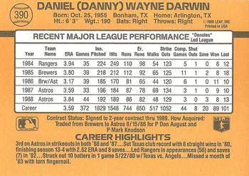 Danny Darwin  baseball card collectible - Main Image 2