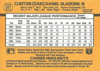Dan Gladden  baseball card collectible - Main Image 2