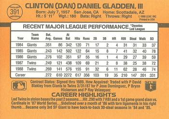 Dan Gladden  baseball card collectible - Main Image 2