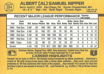 Al Nipper  baseball card collectible - Main Image 2