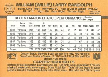 Willie Randolph  baseball card collectible - Main Image 2