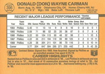 Don Carman  baseball card collectible - Main Image 2