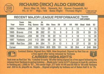 Rick Cerone  baseball card collectible - Main Image 2