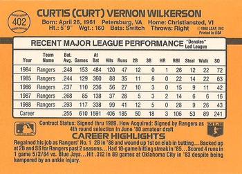 Curtis Wilkerson  baseball card collectible - Main Image 2