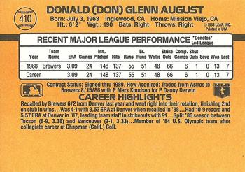 Don August  baseball card collectible - Main Image 2