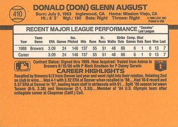 Don August  baseball card collectible - Main Image 2