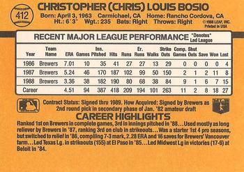 Chris Bosio  baseball card collectible - Main Image 2