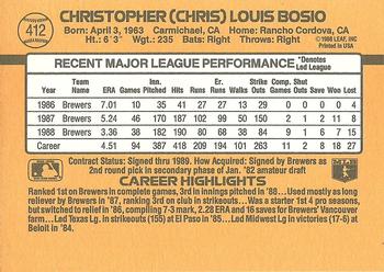Chris Bosio  baseball card collectible - Main Image 2
