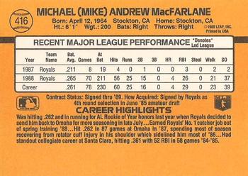 Mike Macfarlane  baseball card collectible - Main Image 2
