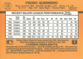 Pedro Guerrero  baseball card collectible - Main Image 2