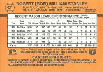 Bob Stanley  baseball card collectible - Main Image 2