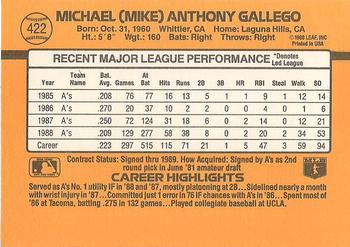 Mike Gallego  baseball card collectible - Main Image 2