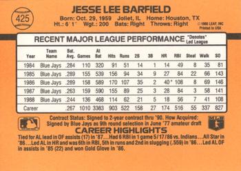 Jesse Barfield  baseball card collectible - Main Image 2