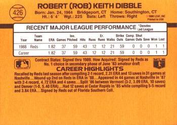 Rob Dibble  baseball card collectible - Main Image 2