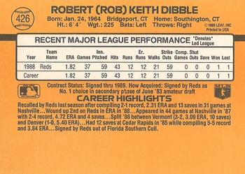Rob Dibble  baseball card collectible - Main Image 2