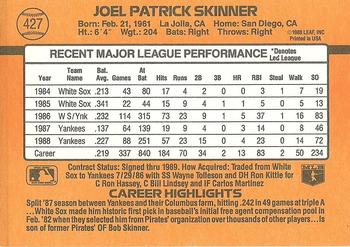 Joel Skinner  baseball card collectible - Main Image 2