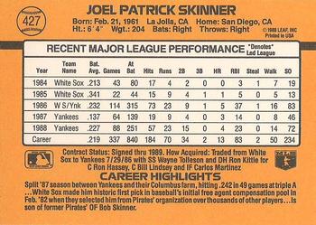 Joel Skinner  baseball card collectible - Main Image 2