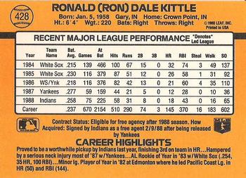 Ron Kittle  baseball card collectible - Main Image 2