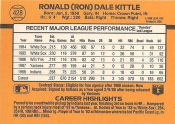 Ron Kittle  baseball card collectible - Main Image 2