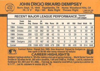Rick Dempsey  baseball card collectible - Main Image 2