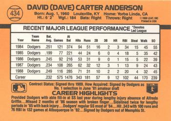 Dave Anderson  baseball card collectible - Main Image 2