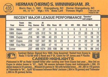 Herm Winningham  baseball card collectible - Main Image 2