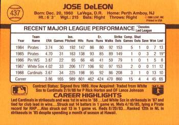 Jose DeLeon  baseball card collectible - Main Image 2