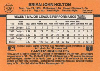 Brian Holton  baseball card collectible - Main Image 2
