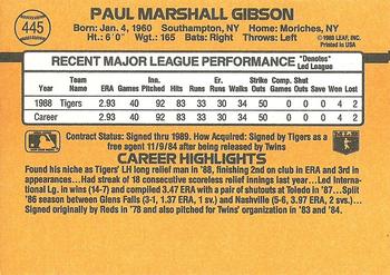 Paul Gibson  baseball card collectible - Main Image 2