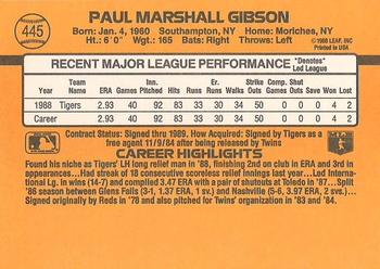 Paul Gibson  baseball card collectible - Main Image 2