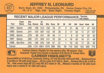 Jeffrey Leonard  baseball card collectible - Main Image 2
