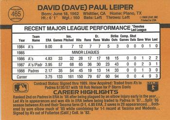 Dave Leiper  baseball card collectible - Main Image 2