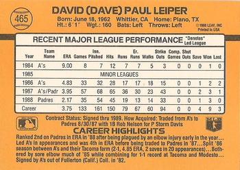 Dave Leiper  baseball card collectible - Main Image 2