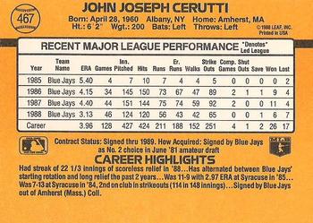 John Cerutti  baseball card collectible - Main Image 2