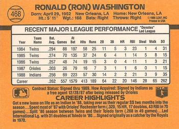 Ron Washington  baseball card collectible - Main Image 2